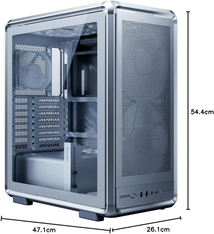 Midi Cooler Master Masterframe 500 Mesh (silber, Tempered Glass)