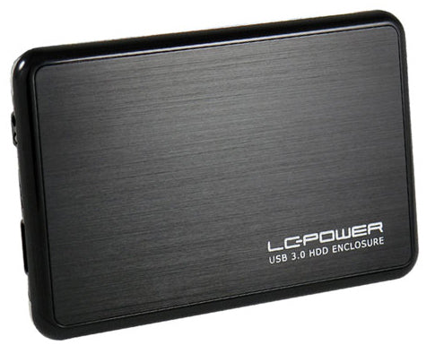 LC-Power LC-25BUB3 Speicherlaufwerksgehäuse Aluminium, Schwarz 2.5"