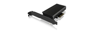 ICY BOX IB-PCI214M2-HSL, PCIe-Karte, 1x M.2 PCIe (NVMe) SSD zu PCIe 4.0 x4 über M-Key Sockel, Low + High Profile, inkl. 