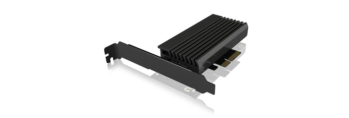 ICY BOX IB-PCI214M2-HSL, PCIe-Karte, 1x M.2 PCIe (NVMe) SSD zu PCIe 4.0 x4 über M-Key Sockel, Low + High Profile, inkl. 