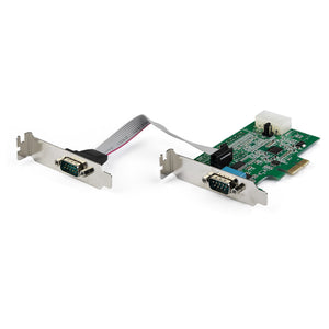 StarTech.com 2 Port Serielle PCIe RS232 Adapter Karte - Serielle PCIe RS232 Host Controller Karte - PCIe auf seriell DB9