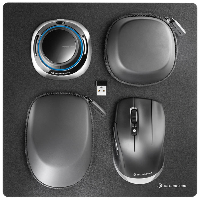 3Dconnexion SpaceMouse Wireless Kit 2 Maus Universal Rechts RF Wireless + Bluetooth + USB Type-A Optisch