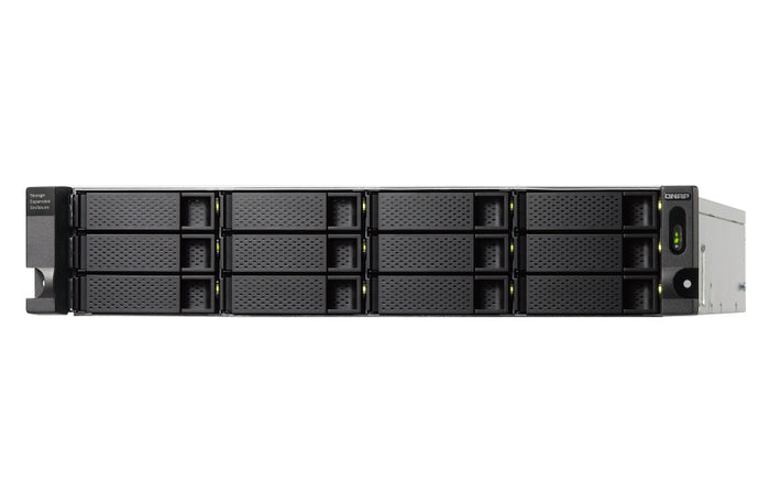 QNAP TL-R1200C-RP Speicherlaufwerksgehäuse HDD / SSD-Gehäuse Schwarz, Grau 2.5/3.5"