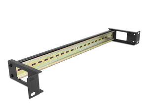 DeLOCK 19″ Hutschienenpanel mit seitlicher Kabeldurchführung 1 HE schwarz