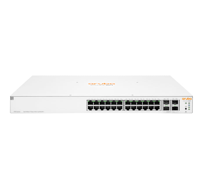 HPE Aruba Networking Instant On 1930 24G Class4 PoE 4SFP/SFP+ 370W Managed L2+ Gigabit Ethernet (10/100/1000) Power over Ethernet (PoE) 1U Weiß