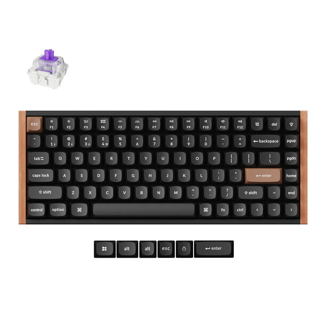 Keychron K2H-F1 Tastatur Gaming USB + RF Wireless + Bluetooth Deutsch Schwarz