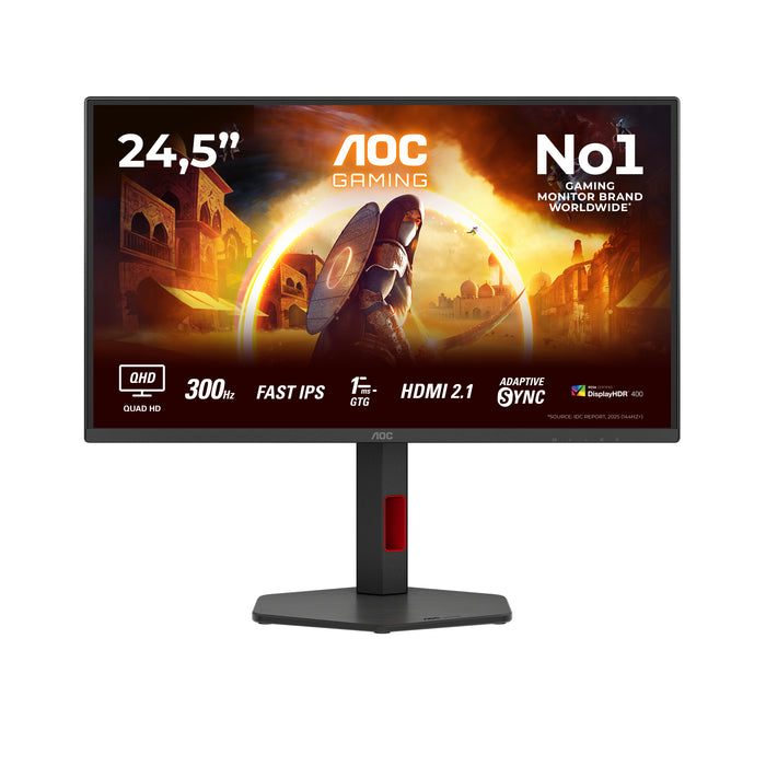 AOC G4 Q25G4SR Computerbildschirm 62,2 cm (24.5") 2560 x 1440 Pixel Quad HD LED Schwarz, Rot