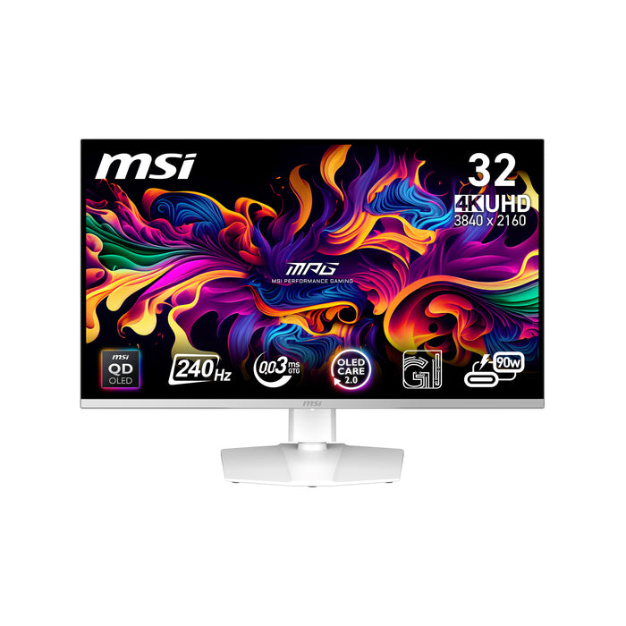 MSI MPG 321URXWDE QD-OLED - OLED monitor - gaming - 31.5" - 3840 x 2160 UHD @ 240 Hz - 1000 cd/m² - 1500000:1 - DisplayH