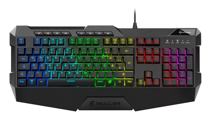 Sharkoon SKILLER SGK4 Tastatur Gaming USB QWERTZ Deutsch Schwarz