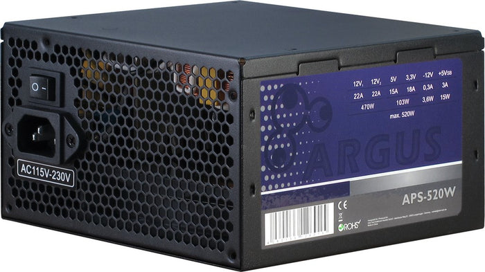 Inter-Tech Argus APS Netzteil 520 W 20+4 pin ATX ATX Schwarz