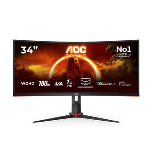 AOC G2 CU34G2XP Computerbildschirm 86,4 cm (34") 3440 x 1440 Pixel UltraWide Quad HD LED Schwarz, Rot