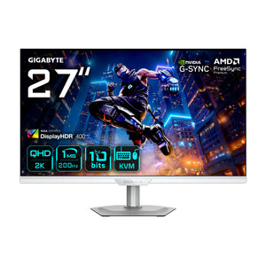 GIGABYTE M27Q2 QD ICE 27” QHD Gaming-Monitor - 2560 x 1440, 200Hz, 1ms, 350 cd/m², FreeSync Premium, Display HDR400, HDM