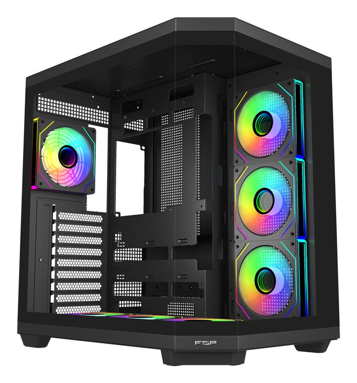 FSP U580-BA Gehäuse Full Tower mITX, mATX, ATX (BTF) Schwarz ARGB