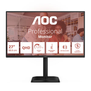 AOC E4 Q27E4U Computerbildschirm 68,6 cm (27") 2560 x 1440 Pixel Quad HD LED Schwarz