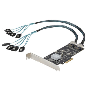 StarTech.com SATA PCIe Controller 8 Port - 6 Gbit/s PCI Express SATA Adapter - SATA PCIe Schnittstellenkarte - PCI-e x4 