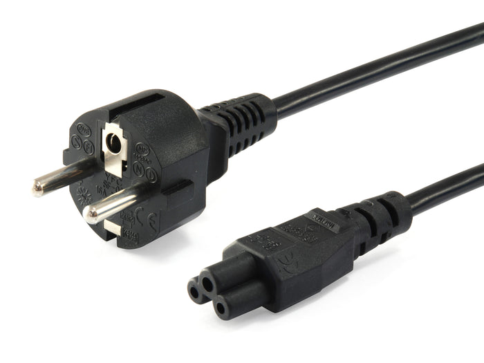Equip Hochwertiges Netzkabel, C5 auf Schuko, 1,8m