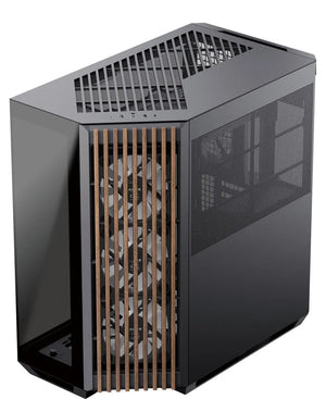 APNX V1-W-BK-v3 (schwarz, Tempered Glass x 2, Holz-Verkleidung)