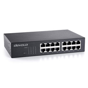 Devolo 7235 Netzwerk-Switch Unmanaged Gigabit Ethernet (10/100/1000) 1U Schwarz