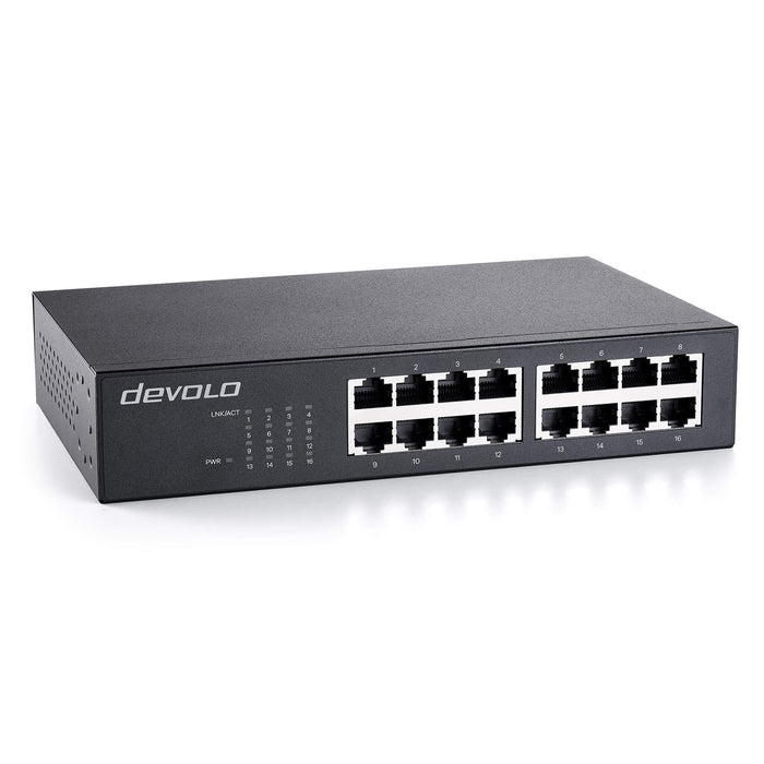 Devolo 7235 Netzwerk-Switch Unmanaged Gigabit Ethernet (10/100/1000) 1U Schwarz