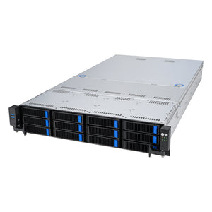 ASUS RS520A-E12-RS12U Socket SP5 Rack (2U) Schwarz, Stahl