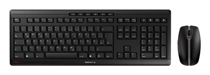 CHERRY STREAM DESKTOP, Kebelloses Desktopset, Schwarz, USB (QWERTZ - DE)