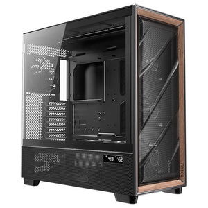 Antec FLUX PRO Full Tower Schwarz, Holz