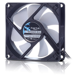 Fractal Design Silent Series R3 80 mm Computergehäuse Ventilator 8 cm Schwarz, Weiß
