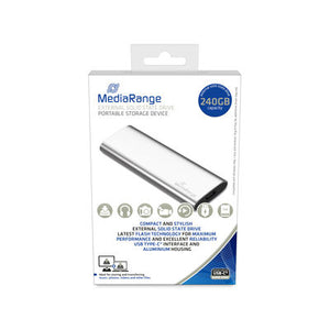 MediaRange MR1101 Externes Solid State Drive 240 GB USB Typ-C 3.2 Gen 2 (3.1 Gen 2) Silber