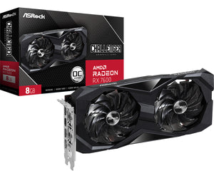 Asrock Radeon RX 7600 Challenger 8GB OC (RDNA 3, GDDR6, 3x DisplayPort, 1x HDMI 2.1)