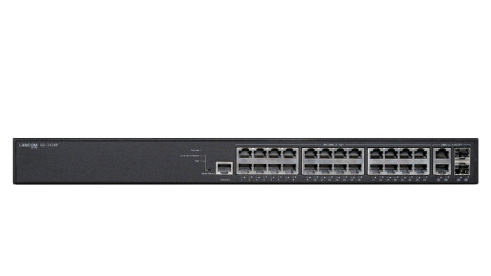 GS-2426P Managed L2 Gigabit Ethernet (10/100/1000) Power over Ethernet (PoE) 1U Schwarz