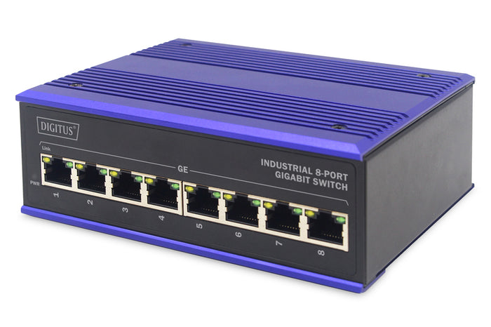 ASSMANN Electronic DN-651119 Netzwerk-Switch Gigabit Ethernet (10/100/1000) Schwarz, Blau