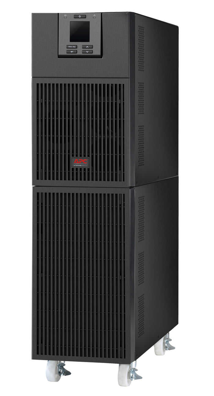 APC Easy UPS On-Line, 6kVA/6kW, Tower, 230V, Festverdrahteter 3-adriger (1P+N+E) Ausgang, Intelligenter Kartensteckplatz, LCD