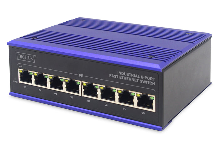ASSMANN Electronic DN-650106 Netzwerk-Switch Fast Ethernet (10/100) Schwarz, Blau
