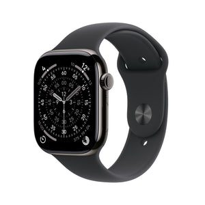 Apple Watch S11 Titan Schiefer Cellular 46mm (Sportarmband schwarz) M/L