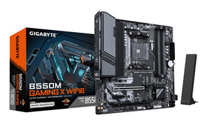 GIGABYTE B550M GAMING X WIFI6 Mainboard – AMD Ryzen 5000 Prozessoren, 5+3 Phasen VRM, bis zu 3200 MHz DDR4, 1x PCIe 4.0 