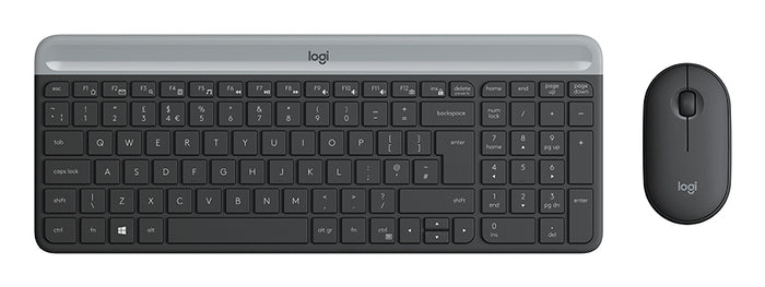 Logitech Slim MK470 Tastatur Maus enthalten Universal RF Wireless QWERTZ Deutsch Graphit