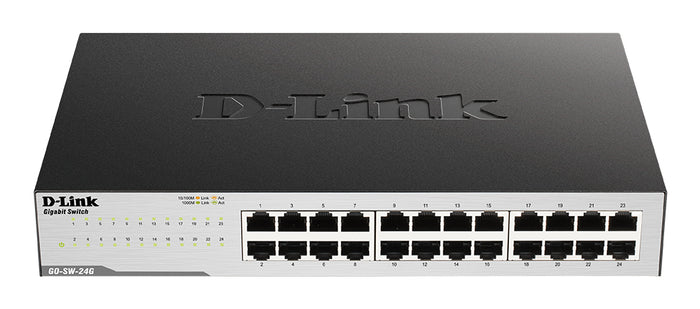 D-Link GO-SW-24G Unmanaged L2 Gigabit Ethernet (10/100/1000) 1U Schwarz