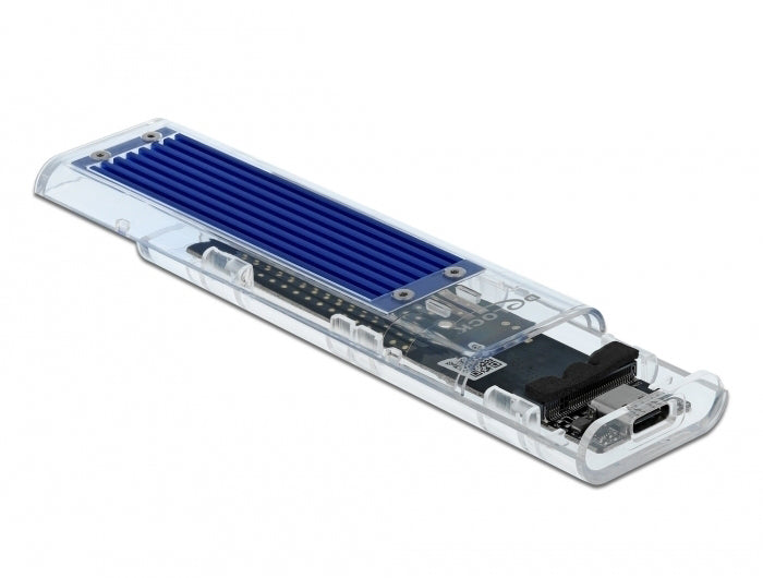DeLOCK Externes Gehäuse für M.2 NVMe PCIe SSD mit USB Type-C Buchse transparent
