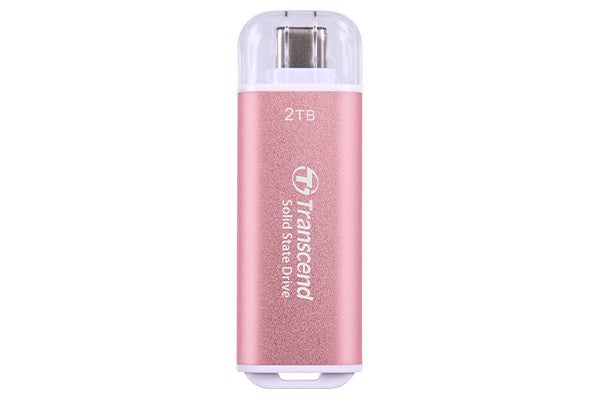 Transcend TS2TESD300P Externes Solid State Drive 2 TB USB Typ-C Pink