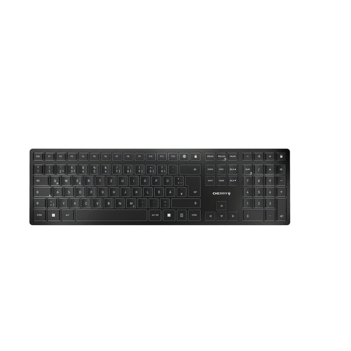 CHERRY KW 9100 SLIM Tastatur Universal RF Wireless + Bluetooth QWERTZ Deutsch Schwarz