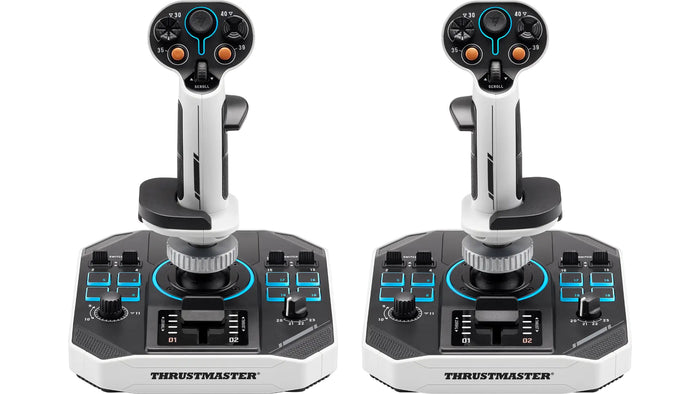 Thrustmaster Sol-R 2 HOSAS Space Sim Duo Schwarz, Weiß USB Flightstick Analog / Digital PC