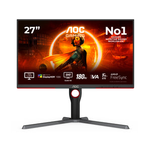 AOC G3 Q27G3XMN/BK Computerbildschirm 68,6 cm (27") 2560 x 1440 Pixel 2K Ultra HD LED Schwarz, Rot