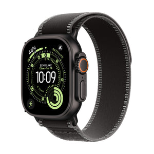 Apple Watch Ultra 3 Titanium Cellular 49mm Schwarz (Trail Loop schwarz/kohlegrau) S/M