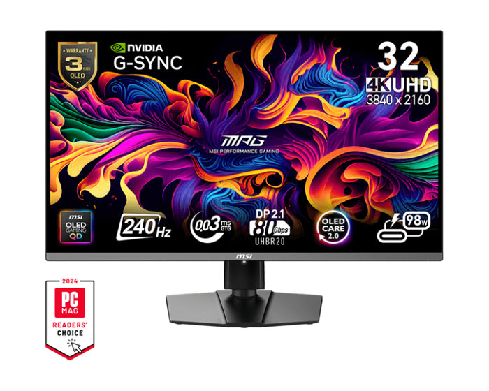 31.5"(80cm)TFT MSI MPG 322URXDE QD-OLED Flat 240Hz Black
