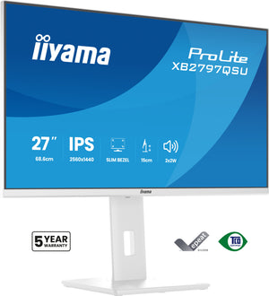 iiyama ProLite XB2797QSU-W1 Computerbildschirm 68,6 cm (27") 2560 x 1440 Pixel Quad HD LED Weiß