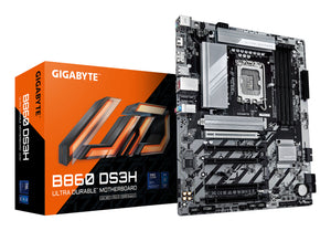 GIGABYTE B860 DS3H Mainboard - Intel Core Ultra CPUs, 8+1+2+2 Phasen VRM, bis zu 9066MHz DDR5, 1xPCIe 5.0 + 1xPCIe 4.0 M