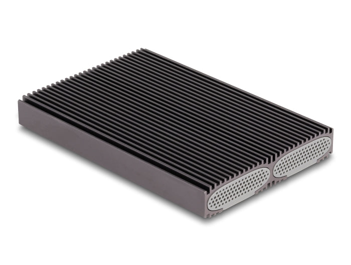 DeLOCK Externes USB Type-C Dual Combo Gehäuse für 2 x M.2 NVMe PCIe oder SATA SSD - werkzeugfrei