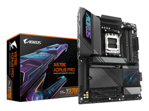GIGABYTE X870E AORUS PRO Mainboard - Unterstützt AMD Ryzen 9000 CPUs, 16+2+2 Phasen digitales VRM, bis zu 8000MHz DDR5 (
