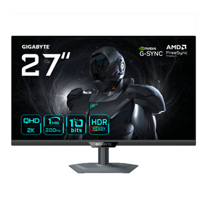 GIGABYTE G27Q2 27” 2K QHD Gaming-Monitor - 2560 x 1440, 200Hz, 1ms, 350 cd/m², G-Sync-kompatibel, FreeSync Premium, HDR1