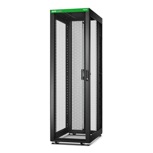 APC Easy Rack 600mm/42HE/1000mm mit Dach, Rollen, Füßen und 4 Halterungen, ohne Seitenteile, Boden, schwarz